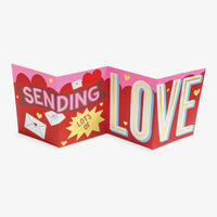 LAgom-Grusskarte-Ziehharmonika-Karte-Ruby-Taylor-Sending-Lots-Of-Love-aufgeklappt