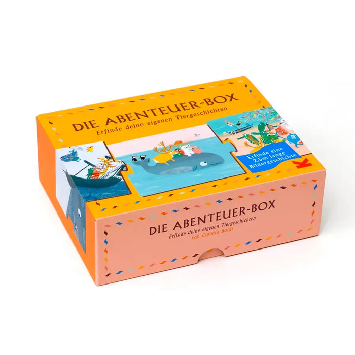 Laurence King Verlag / Die Abenteur Box / Tiergeschichten selbst erfinden / Geschichtenpuzzle / zum Spielen und Erzählen