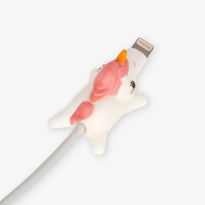 LEgami-Kabelschutz- Unicorn-Hungry- Friends-Produktansicht-Beispiel-mit-Kabel