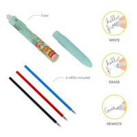 LEgami-Loeschbarer-Gelstift-mit-3-Farben-Flowers-Make-Mistakes-Produktansicht-auseinandergebaut