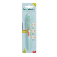LEgami-Loeschbarer-Gelstift-mit-3-Farben-Flowers-Make-Mistakes-Produktansicht-ganzer-Stift-in-Verpackung