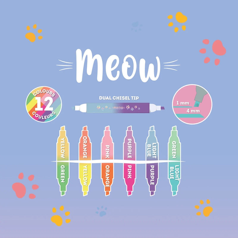 LEgami-Textmarker-12-FArben-6-neonfarben-6-PAstelfarben-4mm-chisel-Produktansicht-Erklaerbild-1