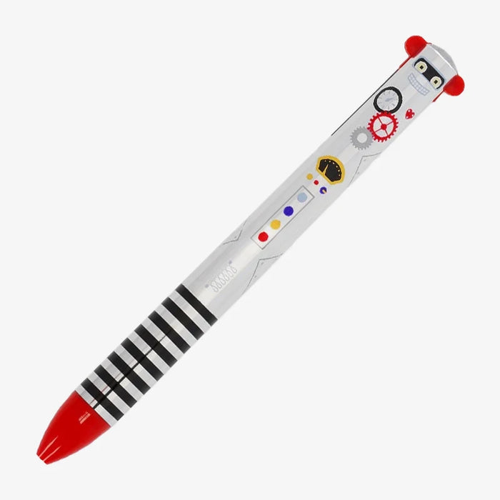 LEgami-Zweifarbiger-Kugelschreiber-ROBOT-Click-Clack-Tinte-rot-schwarz-Produktansicht-ganzer-Stift