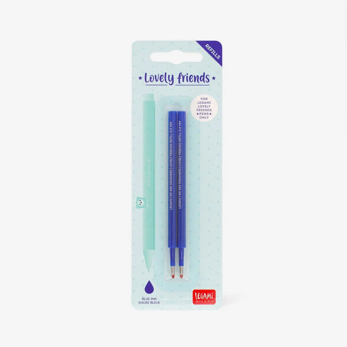 Ersatzminen für Gelstift / 2er Set  / Lovely Friends / blau