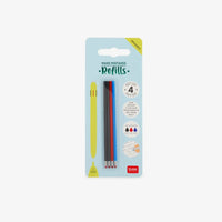 Ersatzminen für löschbaren Gelstift / 4er Set  / 2xschwarz+1xRot+1xblau