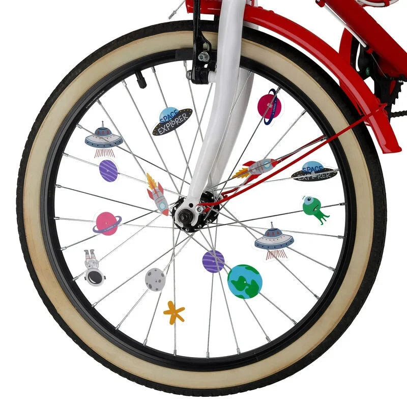 Fahrradspeichen / Reflektoren /  30er Set mit Dekorationen / Space