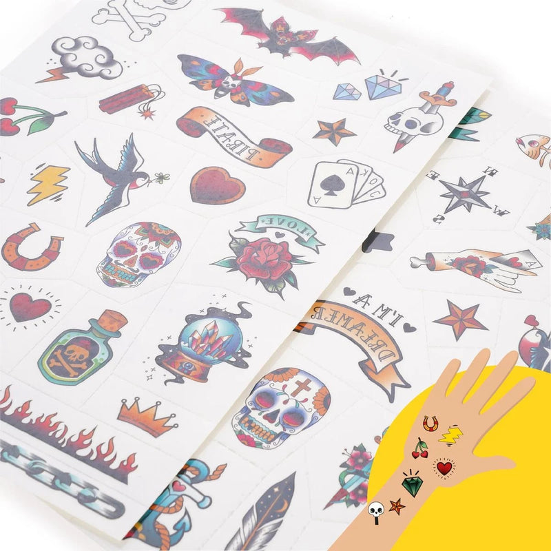 Legami_Temporaere-Tattoos-OLD-SCHOOL-TATTOO-2boegen-50-tattoos-15x21cm-Produktansicht-vergroessert