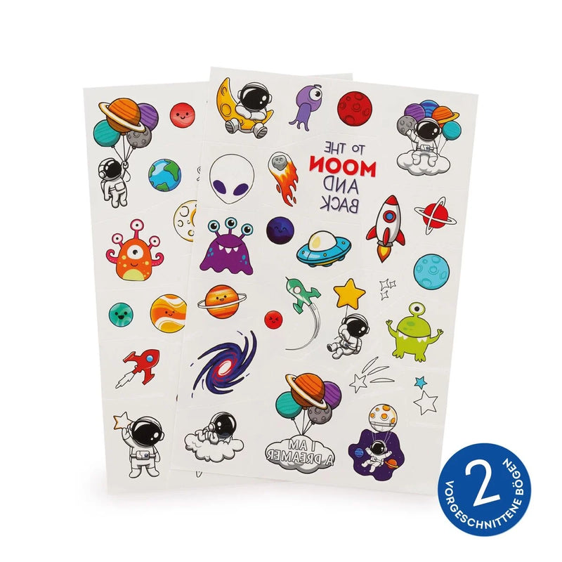 Legami_Temporaere-Tattoos-Space-TATTOO-2boegen-50-tattoos-15x21cm-Produktansicht