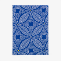 Leporello-Format-12x17cm-fuer-14Fotos-mit-Baumwollpapier-Blau-geometrisch-Produktansicht-Cover-Vorn