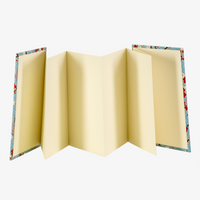Leporello-Format-12x17cm-fuer-14Fotos-mit-Chiyogami-Floral-Blueten-bunt-Haifischhaut-blau-Produktansicht-Leporello-aufgeklappt