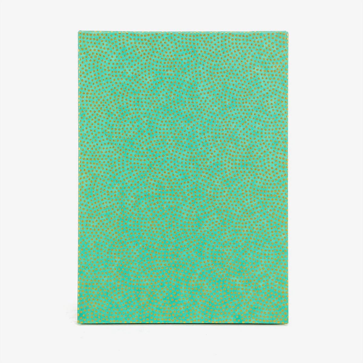 Leporello-Format-12x17cm-fuer-14Fotos-mit-Chiyogami-Traditional-Haifischhaut-gold-auf-tuerkis-Produktansicht-Cover-Vorn