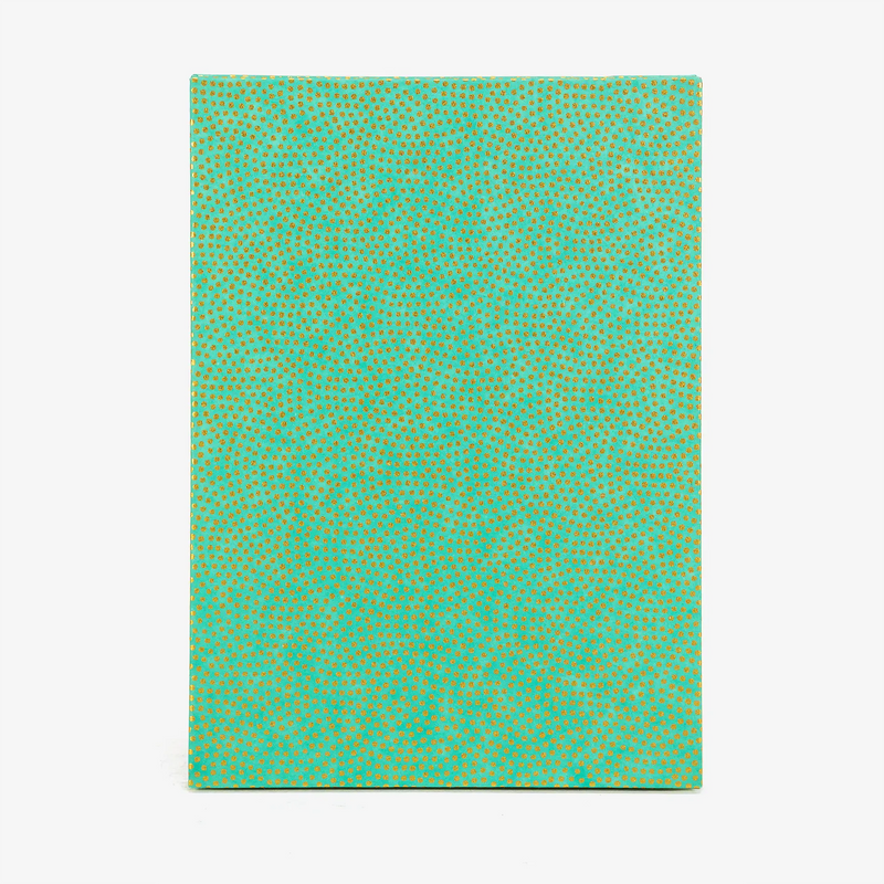 Leporello-Format-12x17cm-fuer-14Fotos-mit-Chiyogami-Traditional-Haifischhaut-gold-auf-tuerkis-Produktansicht-Cover-Vorn