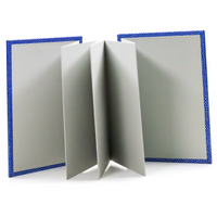 Leporello / mini Fotoalbum / max H16xB11cm / Chiyogami / Same Komon silver on Blue