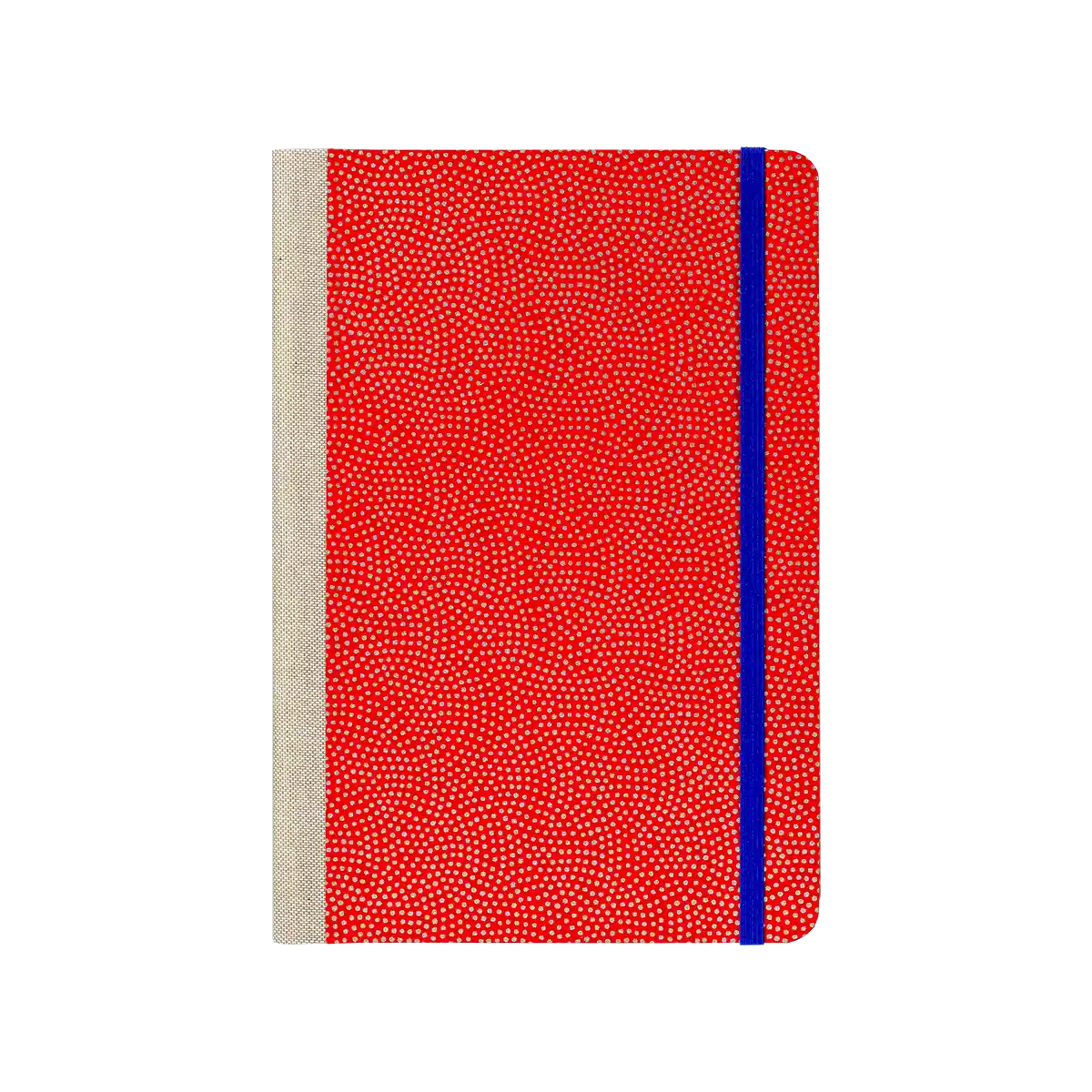 Notizbuch / 240 Seiten / A5  / liniert / Same Komon silber auf rot