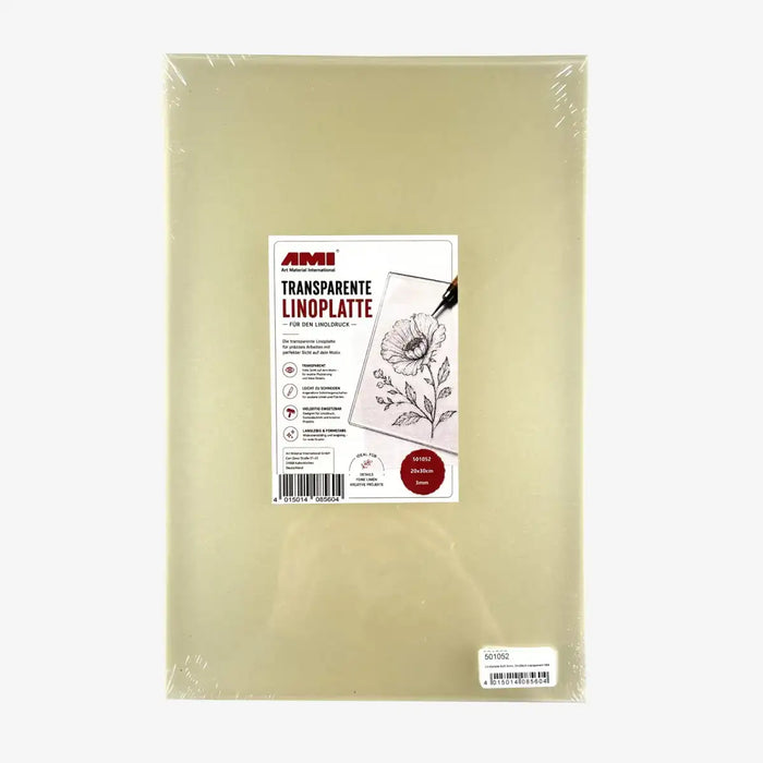 Linoldruck Platte | transparent | Soft | 3 mm | verschiedene Formate