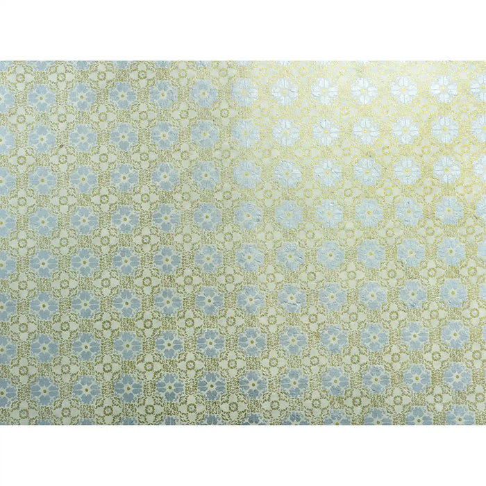 Lokta-Papier-Bogen-Motiv-Azulejos-Farbe-74-silber-gold-ganzer-Bogen