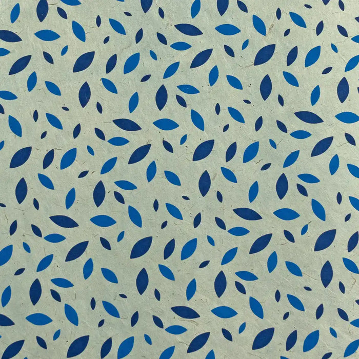 LoktaPapier-Ovale-Siebdruck-mildesblau-aquamarine-koenigsblau-ausschnitt-vergroessert