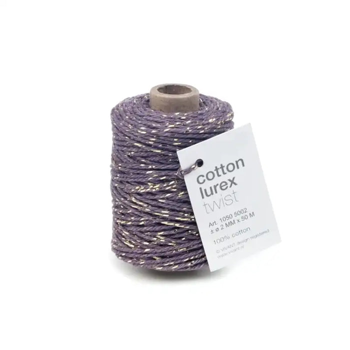 cotton lurex/ cord / 50 m/ Aubergine