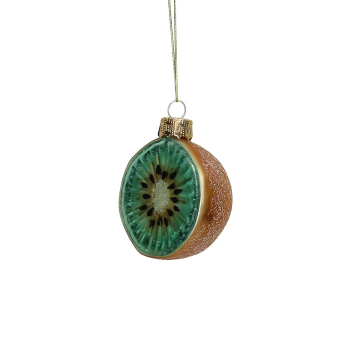 Weihnachtsbaumkugel/ Ornament Glas / Kiwi / Blue