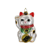 Weihnachtsbaumkugel/ Ornament Glas / Lucky Cat