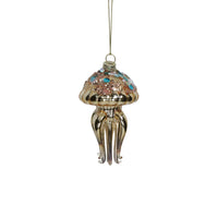 Weihnachtsbaumkugel/ Ornament Glas / Jellyfish / Gold