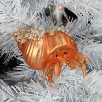 Weihnachtsbaumkugel/ Ornament Glas / Pagurian / Peach