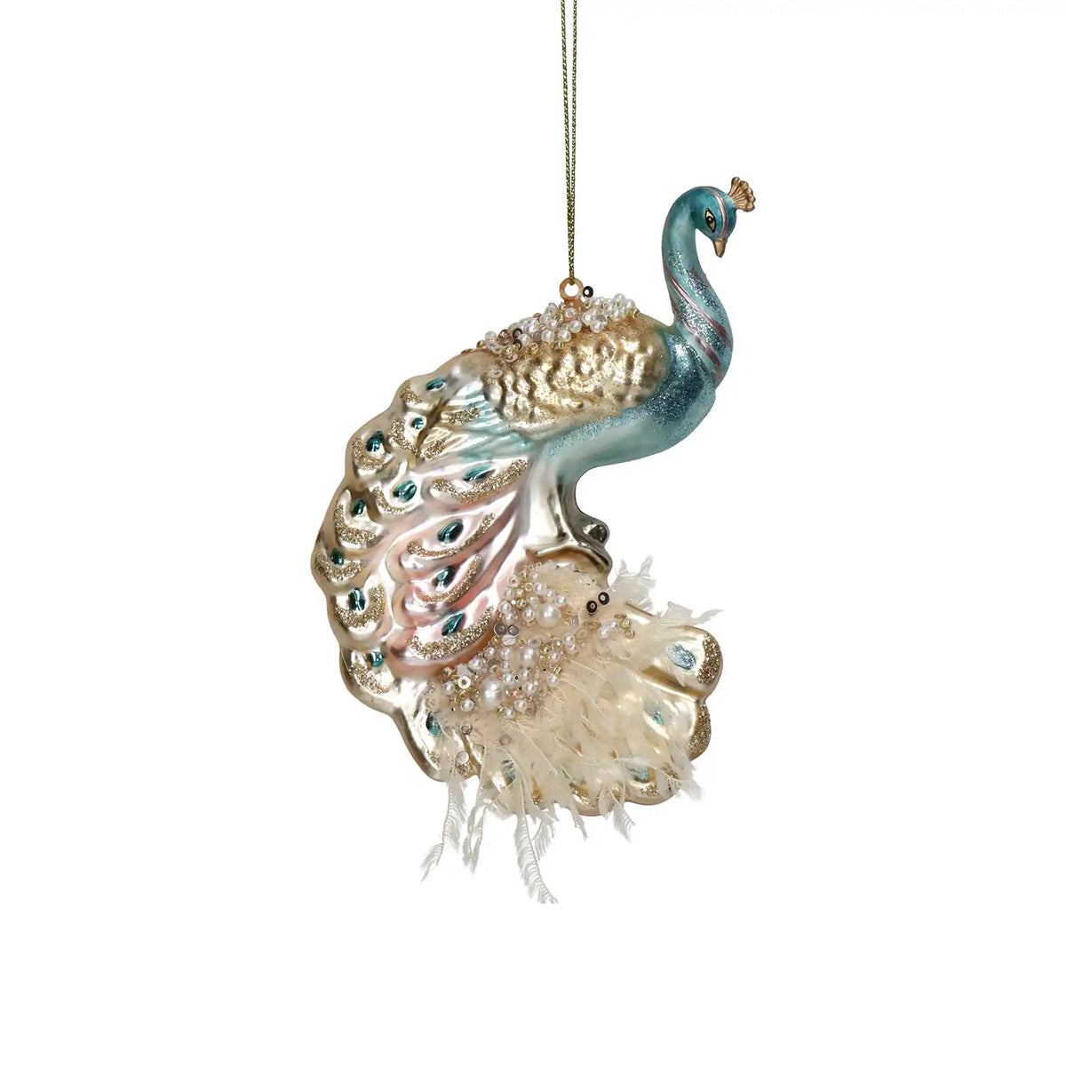 Weihnachtsbaumkugel/ Ornament Glas / Peacock / Mix