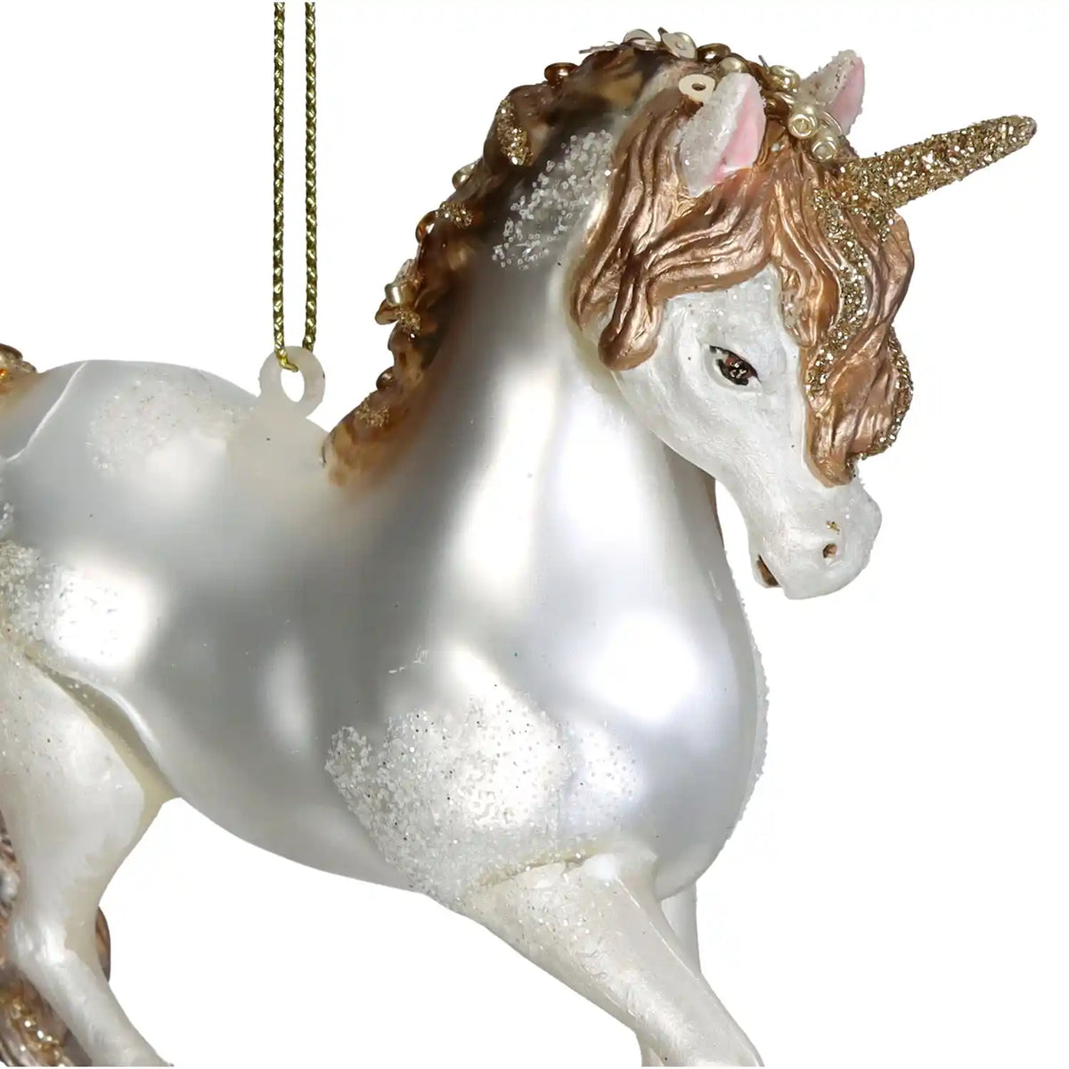 Weihnachtsbaumkugel/ Ornament Glas / Unicorn / Gold