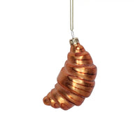 Weihnachtsbaumkugel/ Ornament Glas / Chocolate Croissant / brown