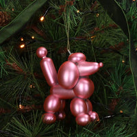 Weihnachtsbaumkugel/ Ornament  / Poodle Balloon Plastic / Pink