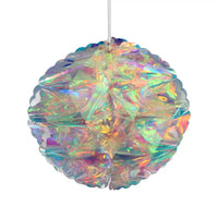 Weihnachtsdekoration / Ornament Ball 30cm / Plastic Iridescent / Irisierend
