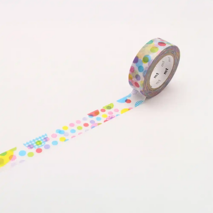 MAsking-Tapes-MT-EX-Washi-Tape-random-dot-Klebeband-abgerollt