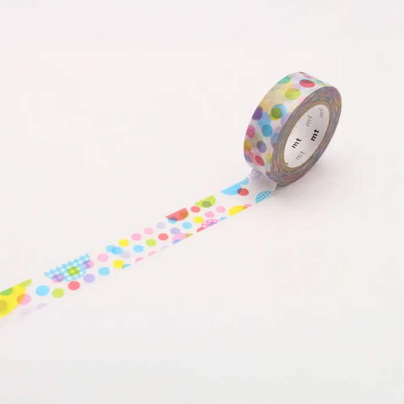 MAsking-Tapes-MT-EX-Washi-Tape-random-dot-Klebeband-abgerollt