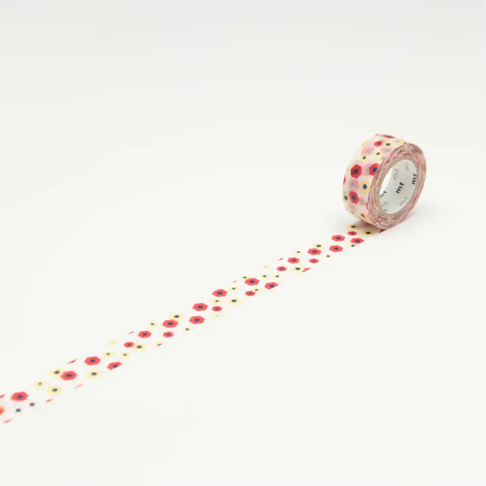 MAsking-Tapes-MT-Kid-Washi-Tape-Motif-flower-Klebeband-abgerollt