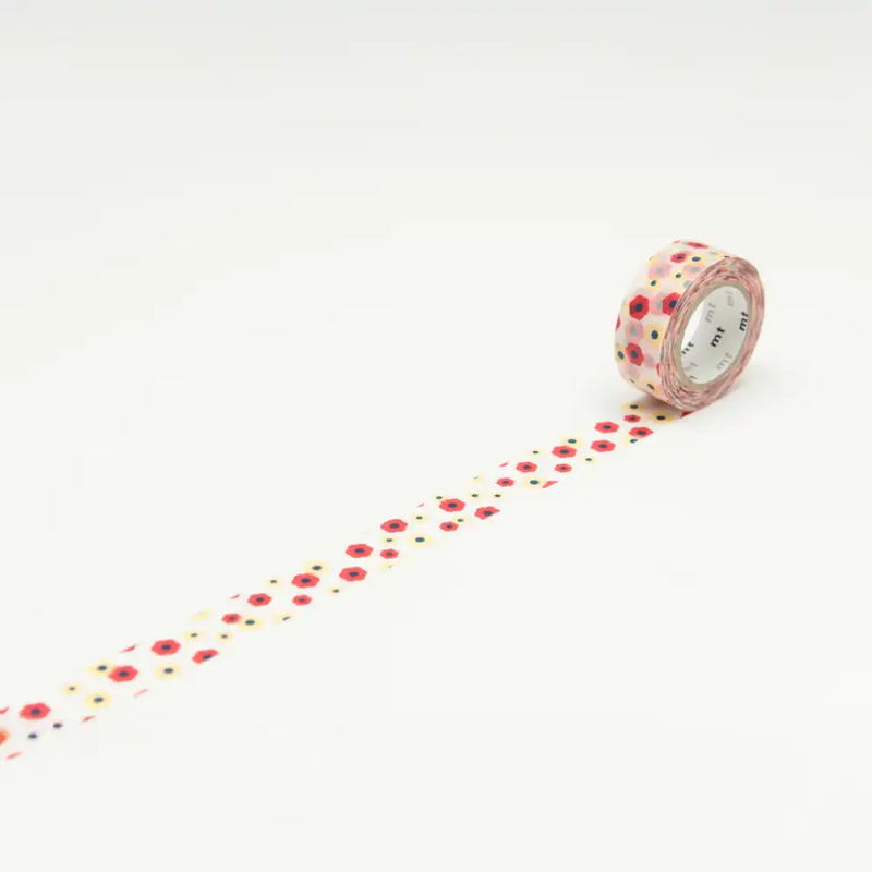 MAsking-Tapes-MT-Kid-Washi-Tape-Motif-flower-Klebeband-abgerollt