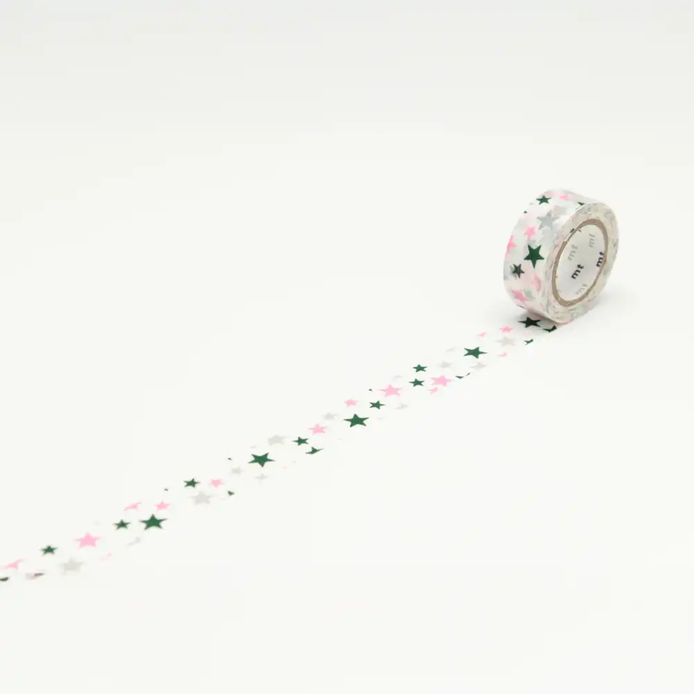 MAsking-Tapes-MT-Kid-Washi-Tape-Motif-star-Klebeband-abgerollt
