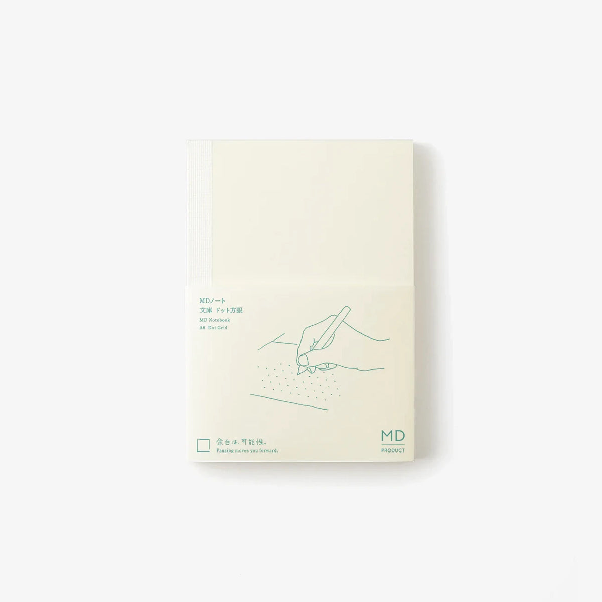 MD-Notebook-A6-dot-grid-minimalistisch-MD-Paper-Japan-Fadenheftung-176-seiten-Cover-mit-Banderolle