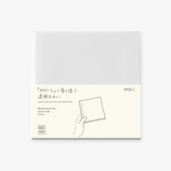 MD Notebook Cover / A5 Square Clear