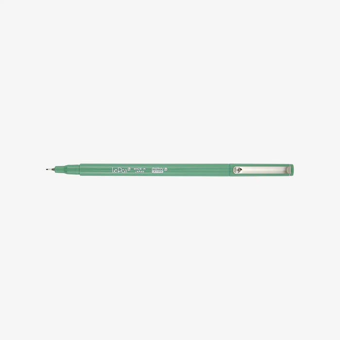 Marvi-Uchida-Le-Pen-Fineliner-water-based-no102-Jade-Green-Stift-mit-Kappe-aufgestecket-am-Ende