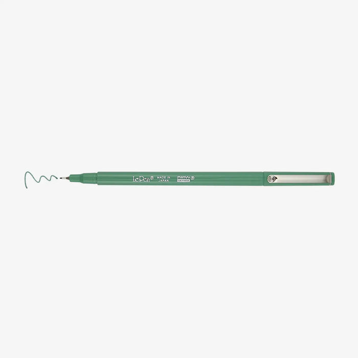 Marvi-Uchida-Le-Pen-Fineliner-water-based-no102-Jade-Green-Stift-ohne-Kappe-mit-Strich