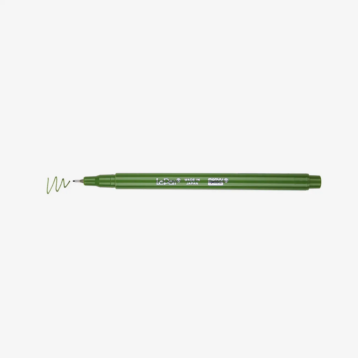 Marvi-Uchida-Le-Pen-Fineliner-water-based-no15-olive-green-Stift-ohne-Kappe-mit-Strich