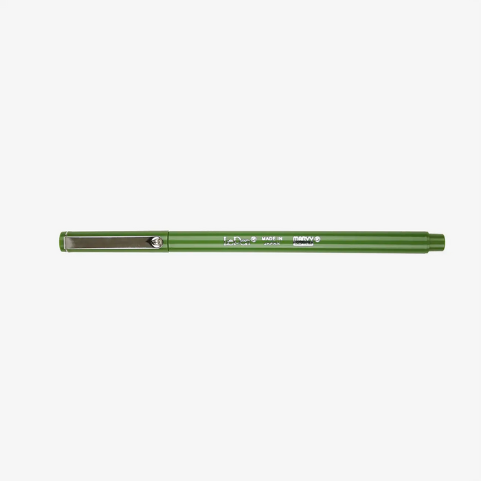 Marvi-Uchida-Le-Pen-Fineliner-water-based-no15-oolive-green-Stift-mit-Kappe
