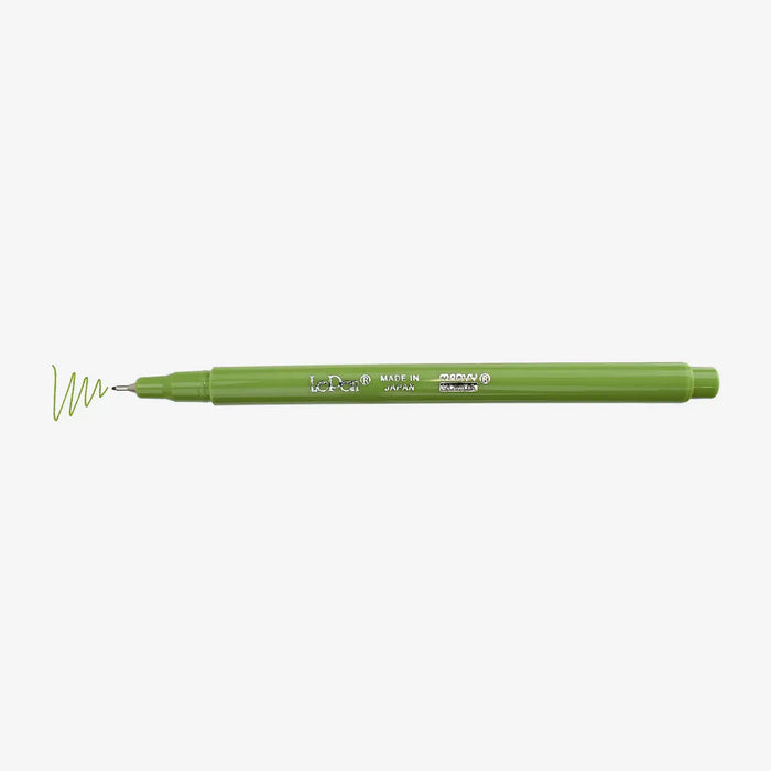 Marvi-Uchida-Le-Pen-Fineliner-water-based-no151-Matcha-Stift-ohne-Kappe-mit-Strich