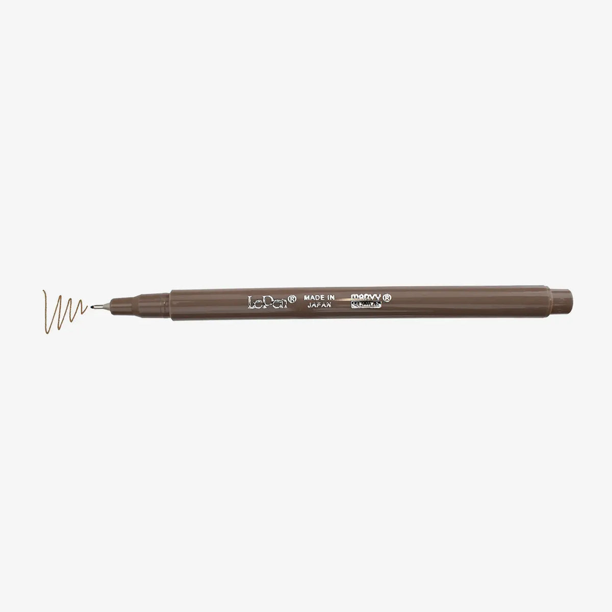 Marvi-Uchida-Le-Pen-Fineliner-water-based-no152-Cocoa-Stift-ohne-Kappe-mit-Strich