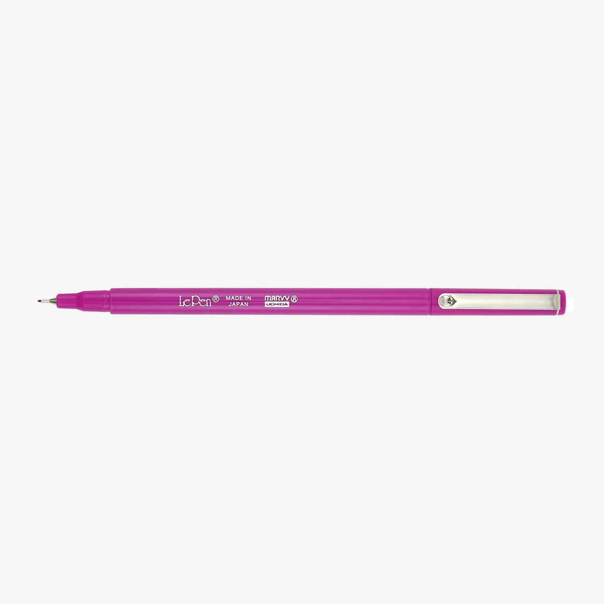 Marvi-Uchida-Le-Pen-Fineliner-water-based-no20-Magenta-Stift-mit-Kappe-aufgesetzt-hinten