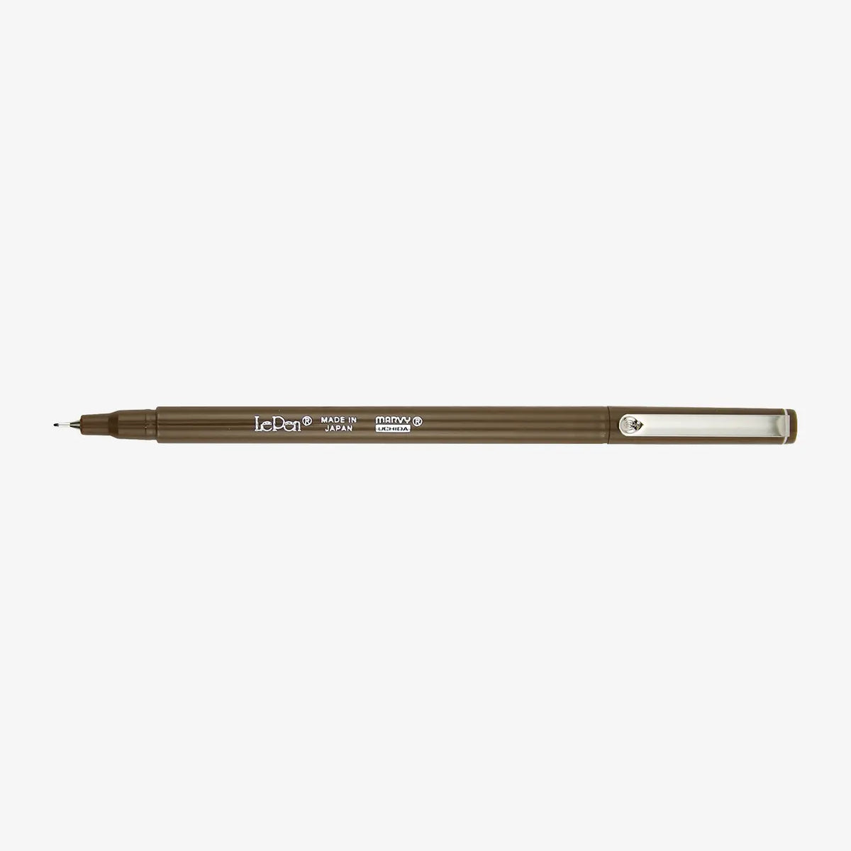 Marvi-Uchida-Le-Pen-Fineliner-water-based-no45-Sepia-Stift-ohne-Kappe-mit-Strich