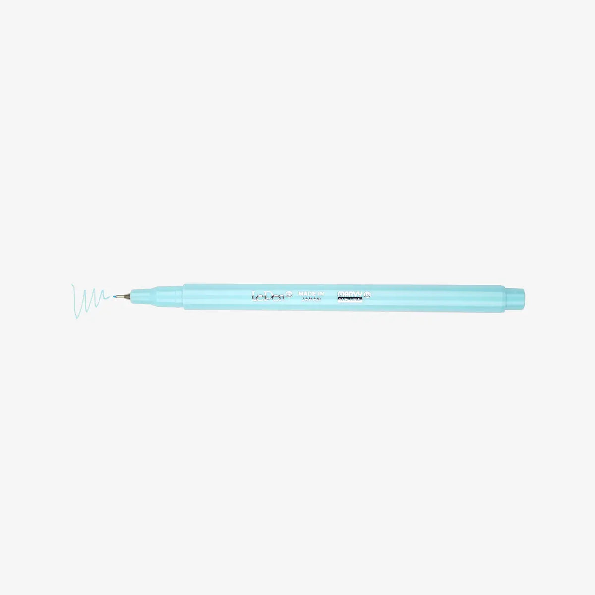 Marvi-Uchida-Le-Pen-Fineliner-water-based-no53-Pale-Blue-Stift-ohne-Kappe-mit-Strich