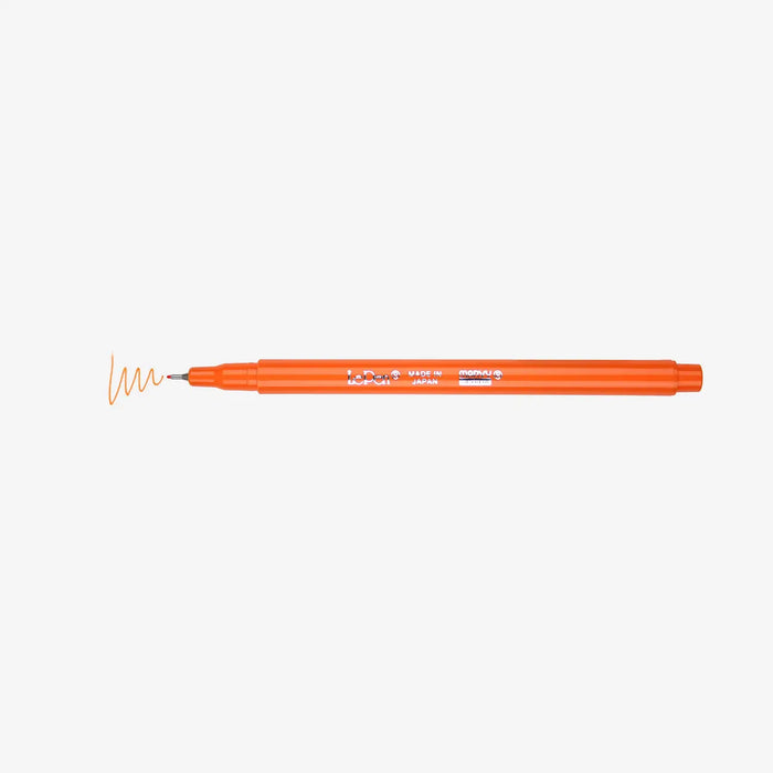 Marvi-Uchida-Le-Pen-Fineliner-water-based-no7-orange-Stift-ohne-Kappe-mit-Strich