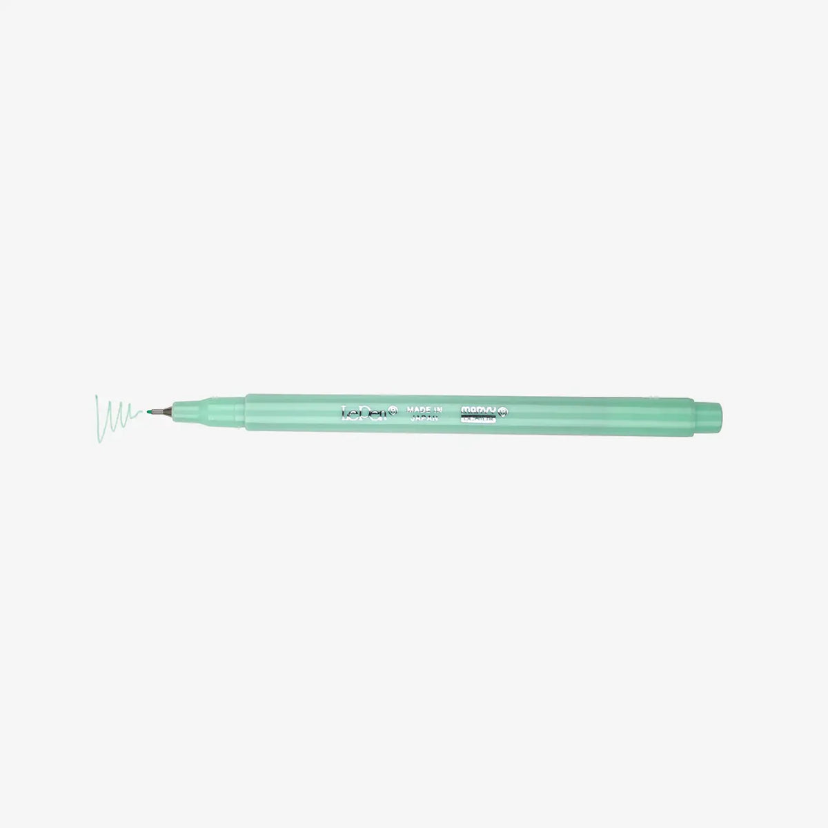 Marvi-Uchida-Le-Pen-Fineliner-water-based-no70-Papermint_-Stift-ohne-Kappe-mit-Strich