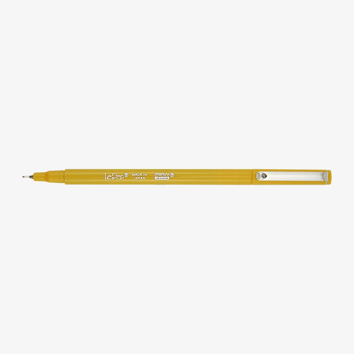 Marvi-Uchida-Le-Pen-Fineliner-water-based-no82-Mustard-Stift-ohne-Kappe-mit-Strich-2